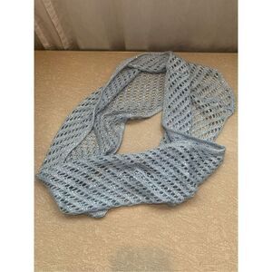 Acrylic Sequined Infinity Scarf-Nicole Marciano-Blue Soft EUC